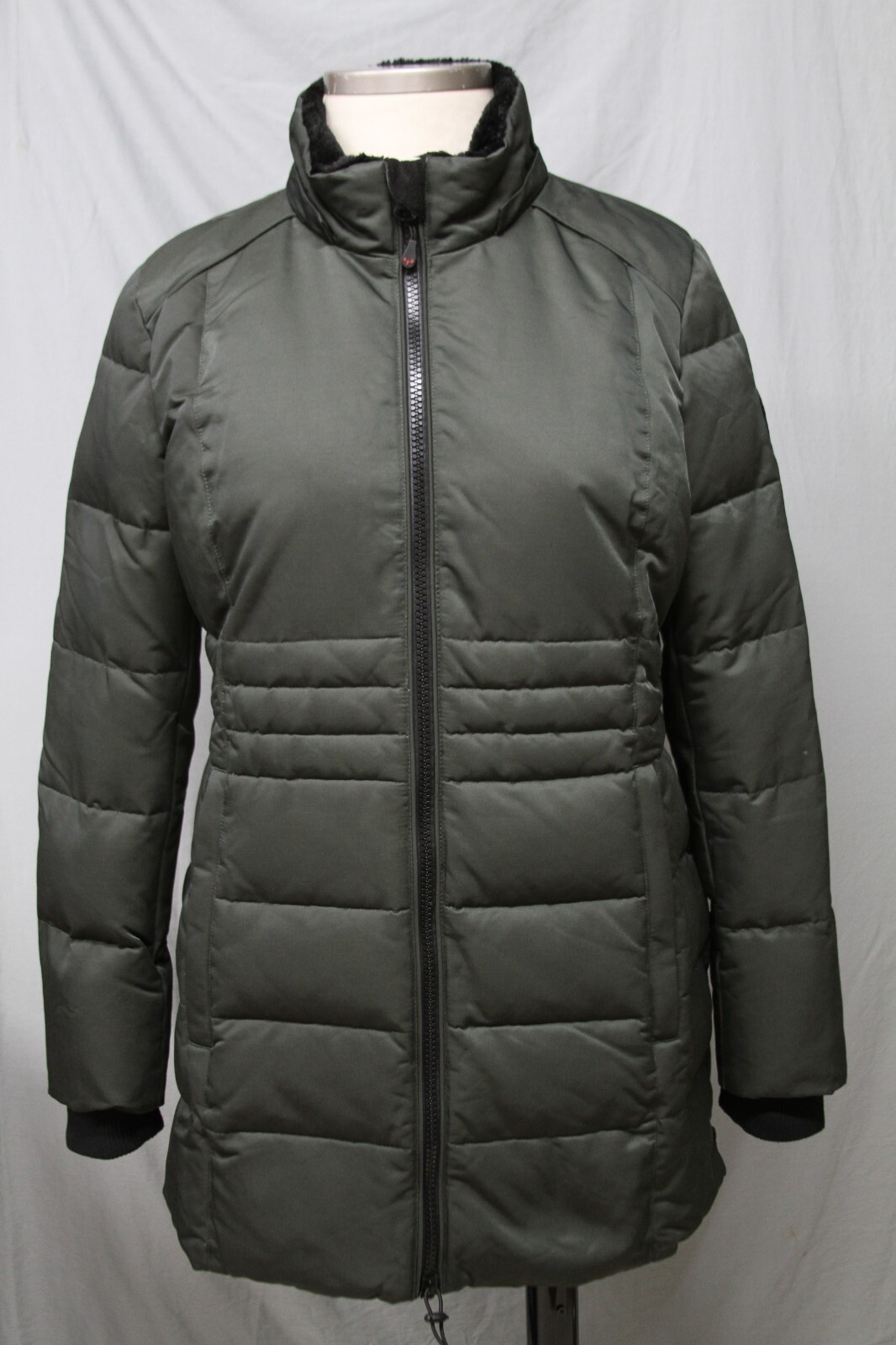 Arctic Expedition Quilted Zip Front Down Coat IVY RTL… Gem