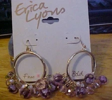ERICA LYONS = Beaded Hoop Earrings (B1)