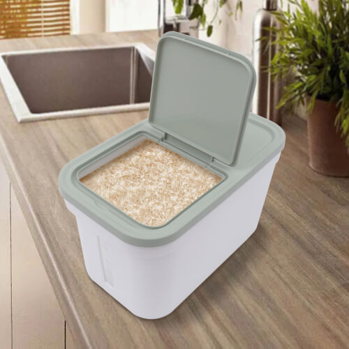 10kg Rice Storage Container Airtight Rice Dispenser Food Grain Storage Bucket PP