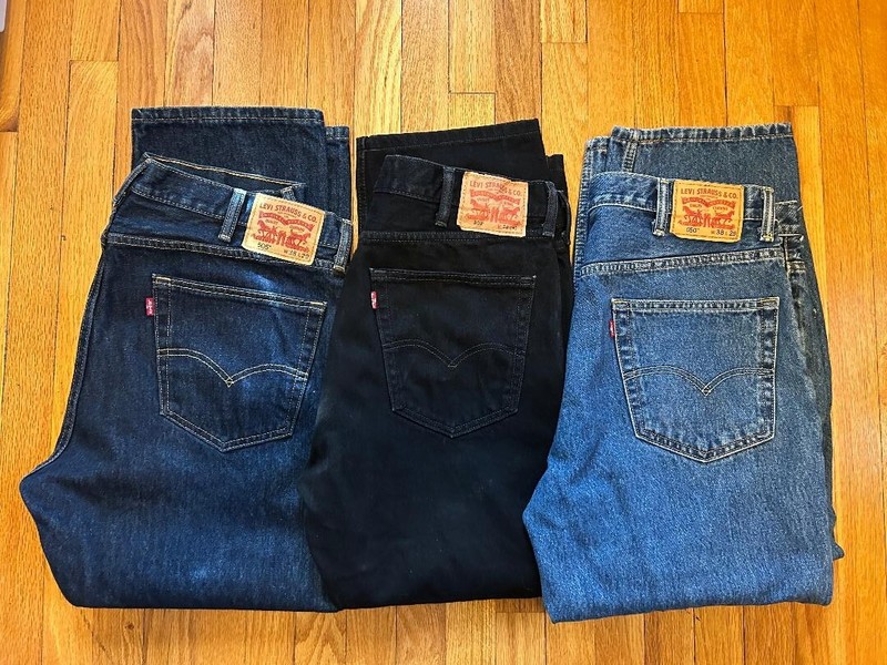 Lot of 3 Mens Levi Jeans 38x29 505 550 (READ ENTIRE DESCRIPTION)