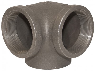 1-1/2'' Side Outlet Elbow DEG 90° BLACK MALLEABLE IRON fitting pipe npt
