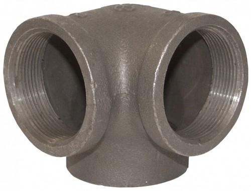 1-1/2" Side Outlet Elbow DEG 90° BLACK MALLEABLE IRON fitting pipe npt