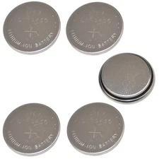 5-Pack LIR-2450 (CR2450) 3.6-Volt Li-Ion Rechargeable Button Cell Battery