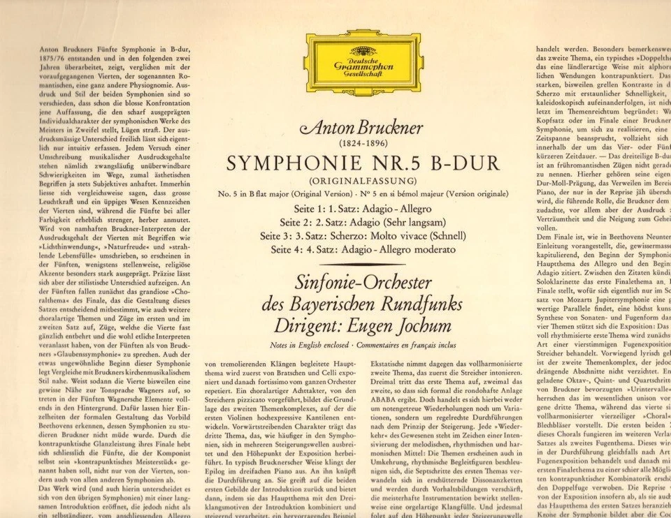 Bruckner: Rundfunks, Jochum - Symphonie Nr. 5 2x Vinyl LP Foto 3 de 4