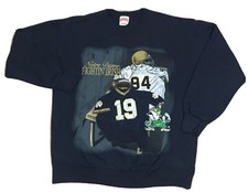 Vtg Notre Dame Fightin’ Irish Blue Sweatshirt Sz Medium Nutmeg Made In USA