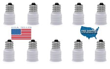 10PC E12 to E14 Smaller Socket Base LED Bulb Lamp Light Adapter Converter Holder