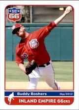 2012 Inland Empire 66ers Grandstand #4 Buddy Boshers Huntsville Alabama AL Card