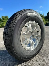 1PCS Arisun ST235/80/16 10PR on 16x6 6x5.5 Silver Machine Faced Aluminum Wheel