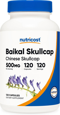 Baikal Skullcap 500Mg, 120 Vegetarian Capsules - Non-Gmo, Gluten Free