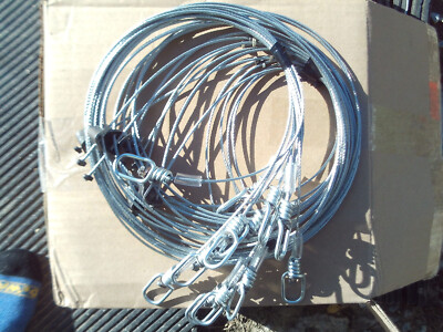BEAVER Snares  3/32 7x7 72'' 9 ga swivel Floating Deer Stops tube collars 2 dz