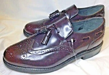NEW Executive imperials 369 Burgundy Tassel Wingtip Loafer Shoes Men's US 7D R8