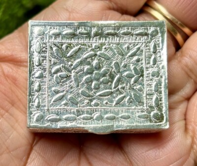 Caja con bisagras de ataúd Kajal de plata hecha a mano 999, 30 X