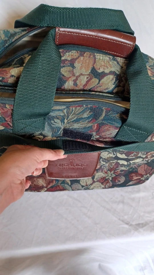 Винтажная сумка-тоут Ricardo Beverly Hills ручная кладь с цветочным рисунком спортивная сумка Santa Cruz - Изображение 4 из 4