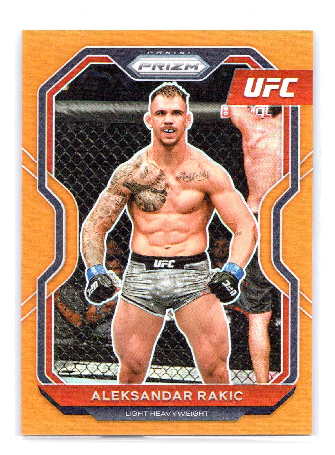 2021 Panini Prizm UFC #16 Aleksandar Rakic Orange Prizm 94/99 -