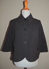 NWT LARRY LEVINE BLACK POLYESTER BLEND 3 BUTTON BLAZER SIZE MED