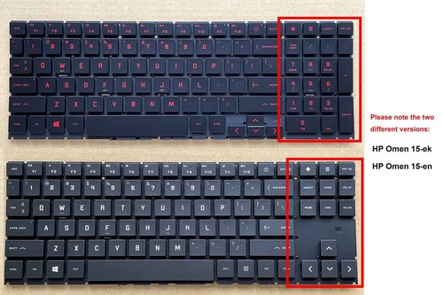 Teclado retroiluminado rojo EE. UU. para HP Omen 15-ek0047tx 16-b0000 16-b0004tx 16-b0064tx - Imagen 2 de 9