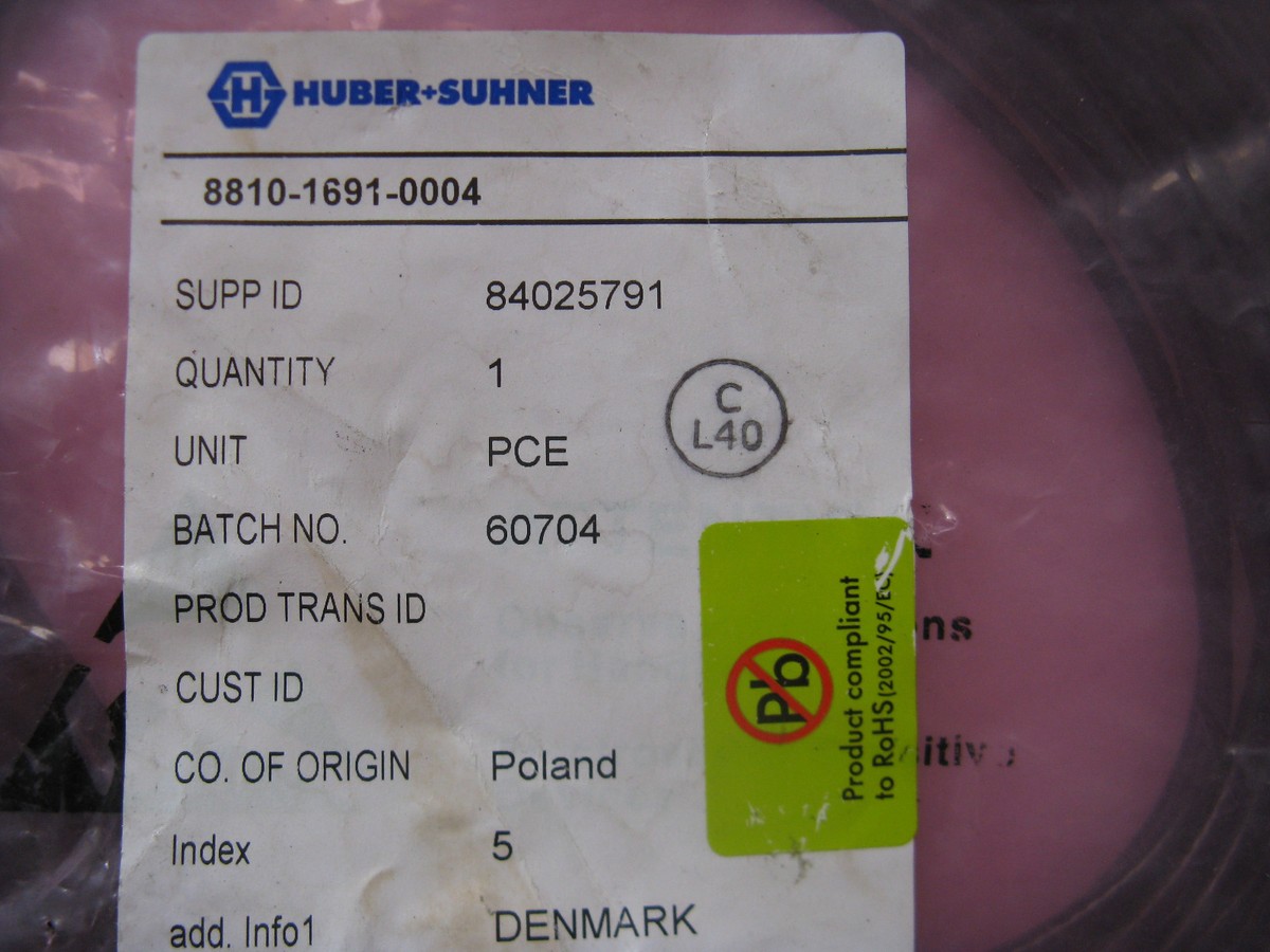 HUBER+SUHNER Connect Cable 8810-1691-0004 84025791 | eBay