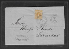 VENEZUELA 1865 Entire from Puerto Cabello to Caracas - 70821