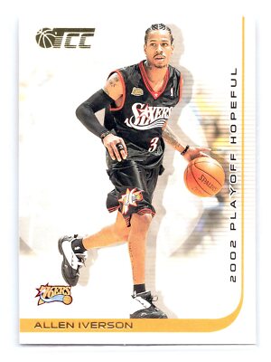 IVERSON FIL オリジナル封筒50枚セットです。 2002 Topps #10 Allen Iverson Playoff Hopefull Philadelphia 76ers