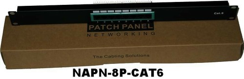 8 Port Cat.6 Unshielded Patch Panel w/Color Frame Keystone Jack - Picture 2 of 2