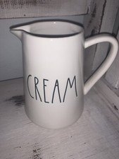 Rae Dunn Artisan Collection CREAM White Ivory Creamer Farmhouse Magenta New