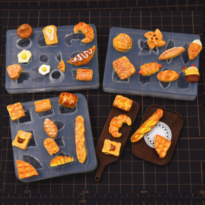1:12 Scale Dollhouse Miniatures Mini Food Bread Biscuit Silicone Mold Accessory