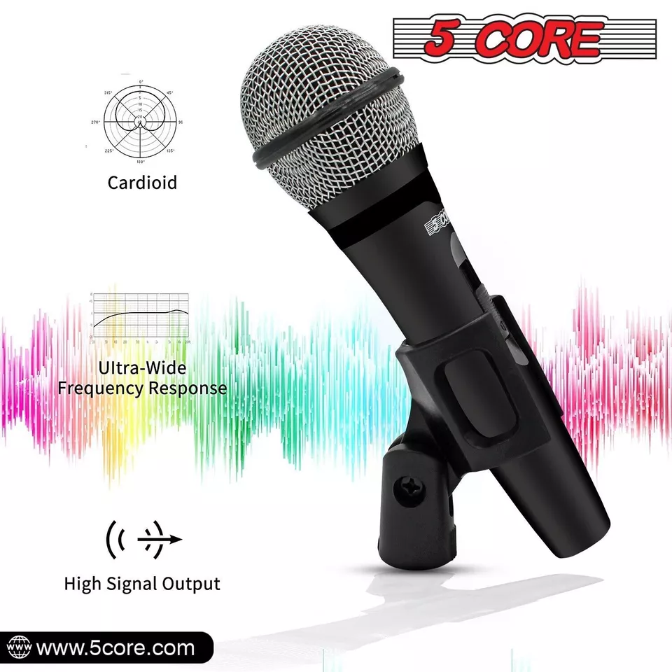 5Core XLR Microphone Dynamic Mic Karaoke Singing Studio Mics Handheld Microfono - Image 2 of 4