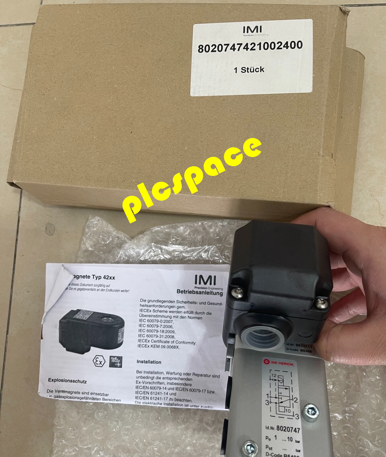 8020747421002400 Brand New Explosion-proof solenoid valve Express DHL or FedEx