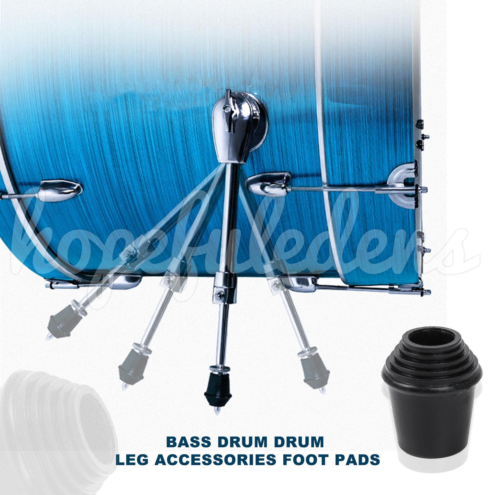 4pcs Black Rubber Bass Drum Threaded Feet Replacement for Gretsch, Tama eBay