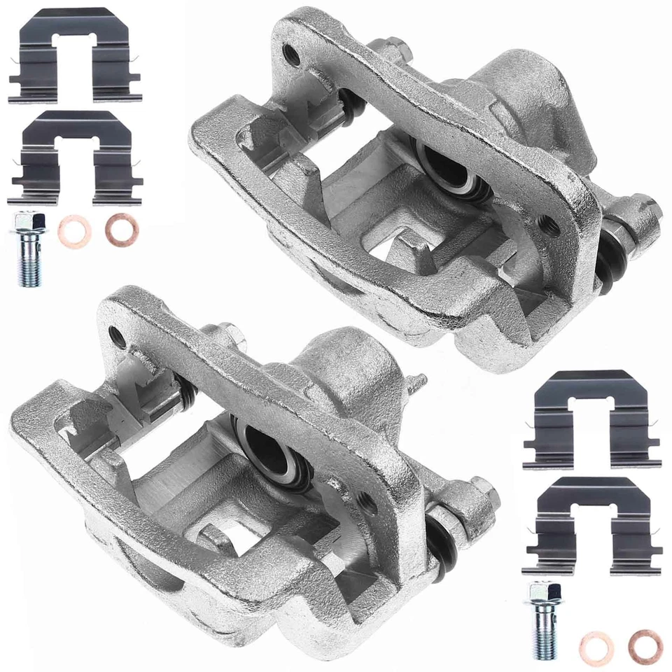 2x Rear LH & RH Disc Brake Calipers w/ Bracket for Kia Soul 2010 2011 2012 2013 - Image 2 of 4