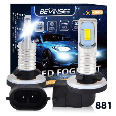 2x 881 LED Headlight Bulbs 6000K For Polaris ACE 570 900 Hawkeye 300 Magnum 425