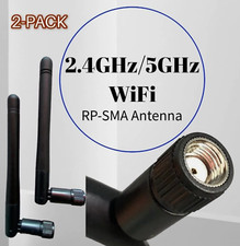 5 pk RP-SMA Antenna for WiFi 2.4GHz 5Ghz Wireless Router or Card Female Pin