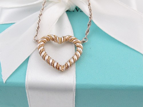 TIFFANY \u0026 CO SILVER 18K GOLD HEART 