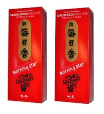 Japanese Nippon kodo Morning Star Sandalwood Incense 400 Sticks (2 BOXES) 