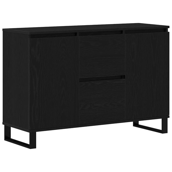 Sideboard Eichen-Optik Schwarz 101,5 X 35 X 70 Cm Holzwerkstoff-image