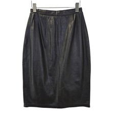 Jacqueline Ferrar Vintage 100 Leather Knee Length Skirt Size 6/8