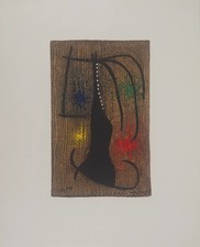 Joan MIRO : Femme à l'arc en ciel, Lithographie signée