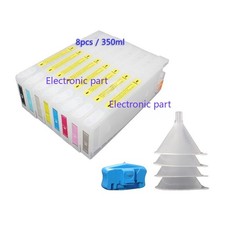 8 350 Refillable Pigment Ink Cartridge Epson Stylus Pro 9800 7800 Print Resetter