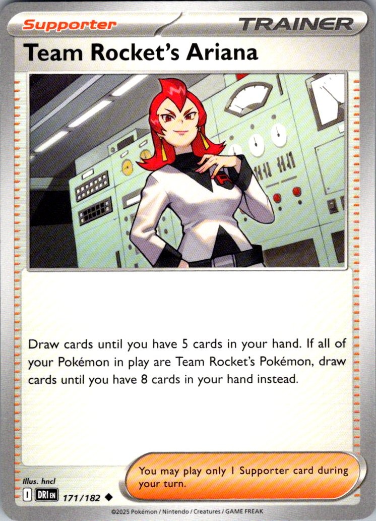 Team Rocket's Ariana Destined Rivals 171/182 Uncommon Pokemon Near Mint