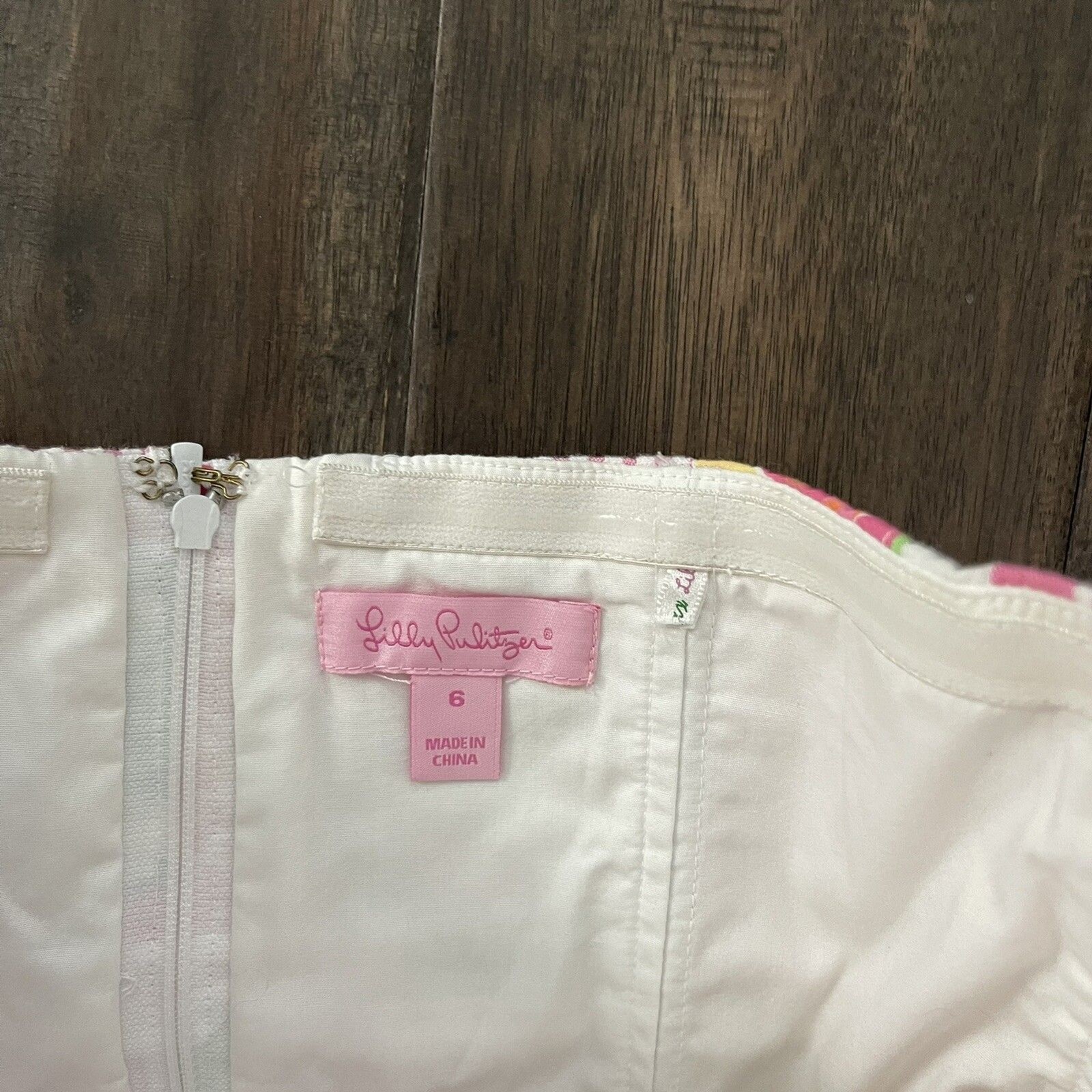 Lilly Pulitzer Bowen Patchwork Strapless Dress 6 - image 4