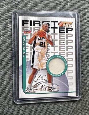 2002-03 Topps Tim Duncan Spurs First Step Game Worn Sneakers! 