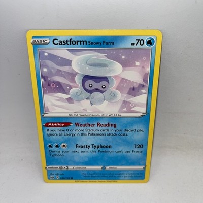 Castform Snowy Form 034/198 Common Chilling Reign Pokemon Lightly Played
