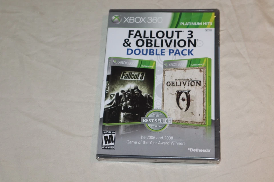 Fallout 3 & Oblivion Double Pack (Microsoft Xbox 360, 2012) NEW SEALED *READ* - Image 2 of 4