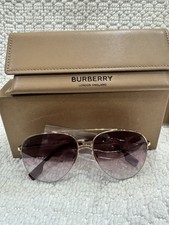 Burberry B 3113 1109/8H aviator sunglasses, gold metal frame, purple gradient
