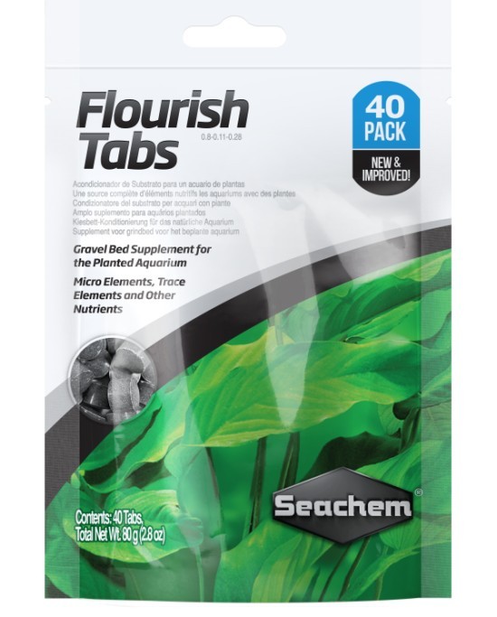 Seachem Flourish Tabs 40 pastilles engrais racinaire aquarium eau douce plantes