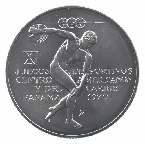 SILVER - WORLD COIN - 1970 Panama 5 Balboas - World Silver Coin *083