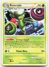 HGSS Unleashed Roserade 23/95 LP Pokemon Rare Tcg Card