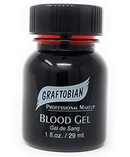 Graftobian Blood Gel 1oz Bottle - Special FX Fake Blood for Halloween - Drips