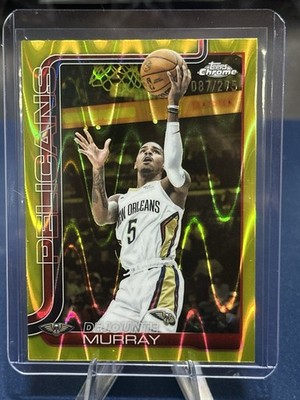 2025-26 Topps Chrome - Dejounte Murray #186 Yellow RayWave