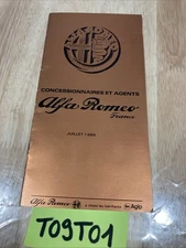 Alfa Romeo Automobile 1986 List Of Dealers And Agents